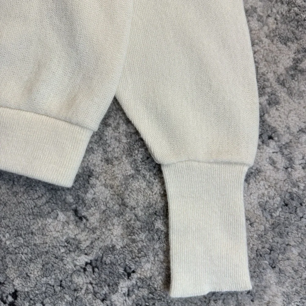 Vintage 80's Izod Lacoste Ivory Men's Acrylic Cardigan Sweater Size Large